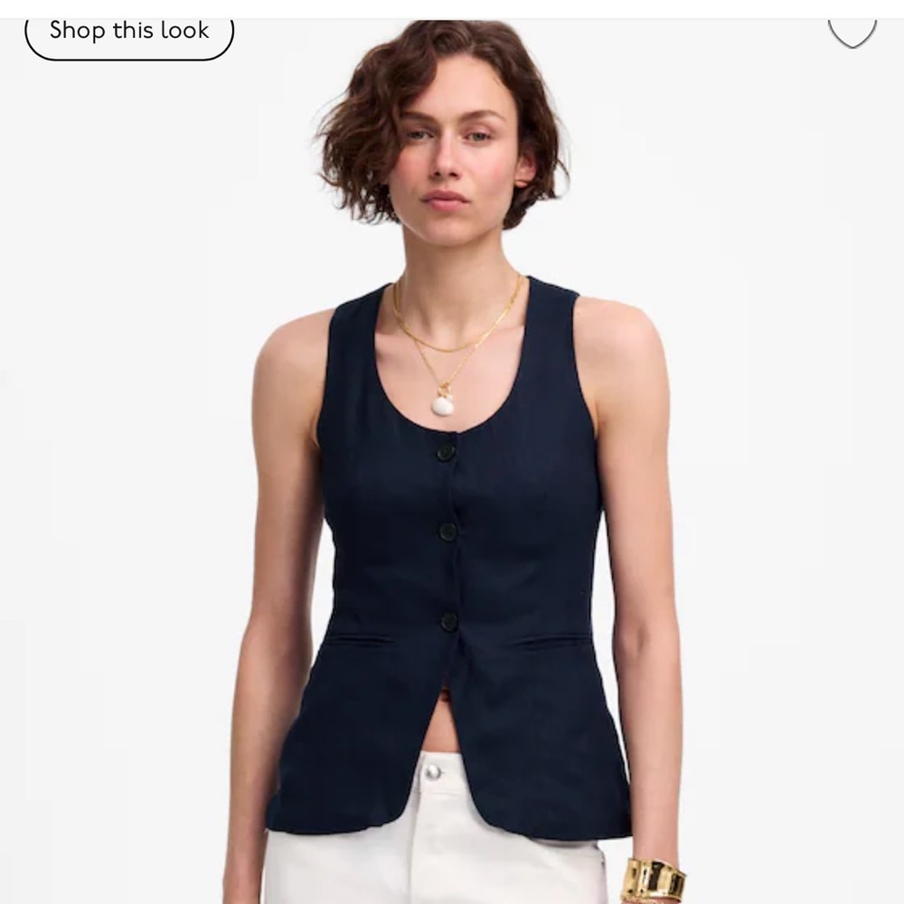 Madewell Black Scoop vest -NWOT - Picture 5 of 6